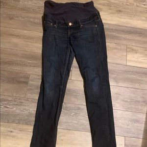 H&M skinny dark wash maternity jeans